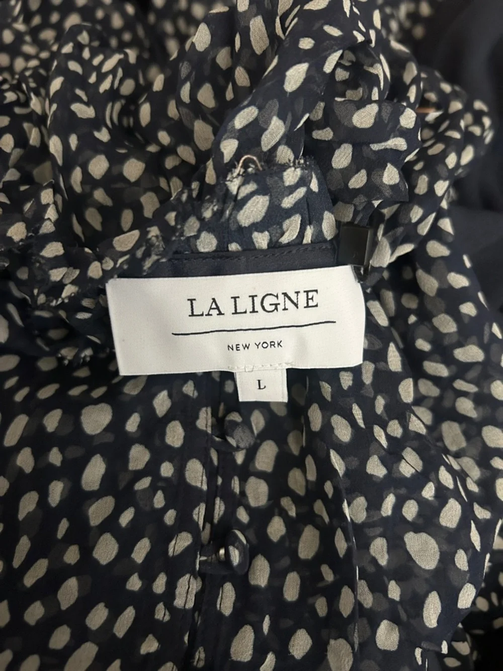 100% Silk Ruffle Dress with Slip Dress - Picture 6 of 7